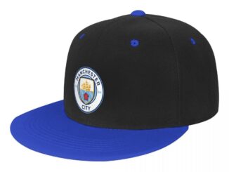 ใหม่ หมวกเบสบอล ลายโลโก้ Manchester City F.C. สีตัดกัน สไตล์ฮิปฮอป สําหรับผู้ชาย และผู้หญิง