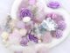 10 ชิ้น / เซต บาร็อค สีม่วง ซีรีส์กุหลาบ เรซิน ด้านหลังแบน โฮมเมด DIY เคสโทรศัพท์ วัสดุครีม เจล เชือกคาดศีรษะ อุปกรณ์ทํา
