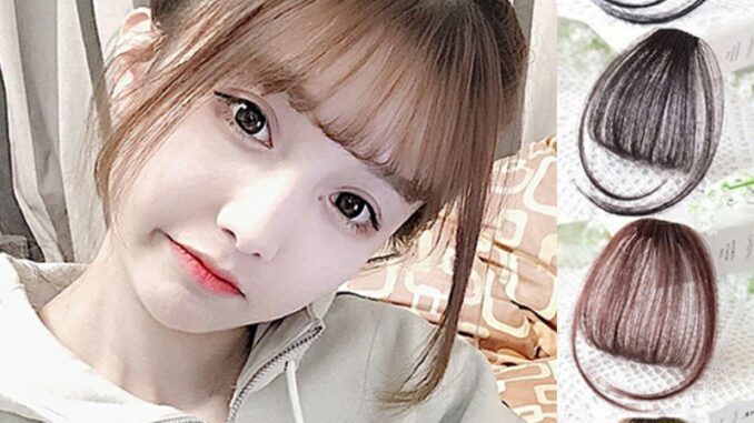 ผมหน้าม้า ดูธรรมชาติ วิกผมหน้าม้า กิ๊บผมหน้าม้าติดง่าย แฮร์พีช bangs