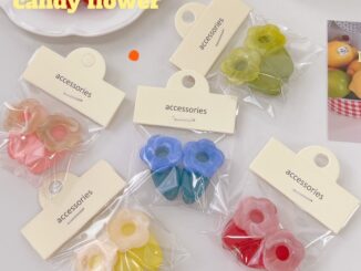 Cute 134 กิ๊บติดผม กิ๊บหนีบผมดอกไม้ Candy Flower 2 ชิ้น/แพ็ค