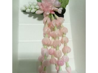 เครื่องประดับผมมะลิทิชชู่สีชมพู1ชิ้น