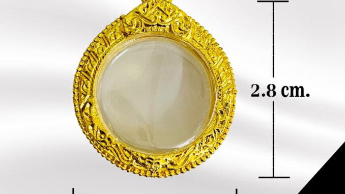 กรอบพระสำเร็จรูป งานไมครอน ทรงล้อแม็คกลม  2.8 cm. รหัส 274