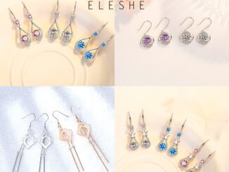 Eleshe ต่างหูตะขอเงิน 925 ประดับมุก เพชร โมอิส เครื่องประดับ สําหรับผู้หญิง M008