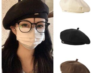 Daishen1 หมวกเบเร่ต์ ผ้าวูล ลายจิตรกร สไตล์ฮาราจุกุ Y2K ย้อนยุค สําหรับผู้หญิง