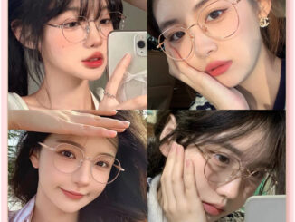 กรอบแว่นเกาหลีน้ำหนักเบา แกะสลักสวยงาม กรอบเล็ก แนววินเทจ แว่นสายตาสั้น (0°-500°) กระชับสัดส่วนโดยไม่ต้องแต่งหน้า