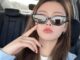 Xiaohong Book Blogger แว่นตากันแดดแฟชั่น กรอบแว่นขนาดเล็ก ทรงรี สไตล์เรโทร