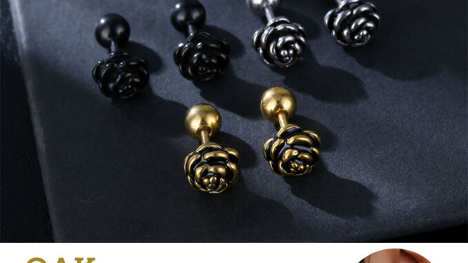 Our XX Oak ต่างหูเจาะ วัสดุไทเทเนียมเกรดเครื่องมือแพทย์ (P009-P011) Our XX Oak ต่างหูเจาะ วัสดุไทเทเนียมเกรดเครื่องมือแพทย์ (P009-P011)