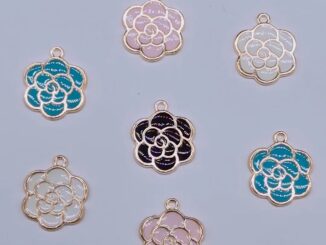 จี้สร้อยคอ สร้อยข้อมือ ลายดอกไม้ แฮนด์เมด DIY 10 ชิ้น
