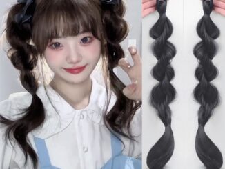 【2 ชิ้น】หางม้าถักเปีย แบบเกลียว พร้อมยางรัดผม แบบยืดหยุ่นสูง แฟชั่นสําหรับหางม้า