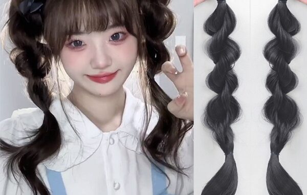 【2 ชิ้น】หางม้าถักเปีย แบบเกลียว พร้อมยางรัดผม แบบยืดหยุ่นสูง แฟชั่นสําหรับหางม้า 【2 ชิ้น】หางม้าถักเปีย แบบเกลียว พร้อมยางรัดผม แบบยืดหยุ่นสูง แฟชั่นสําหรับหางม้า