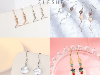 Eleshe ต่างหูตะขอ เงิน 925 ประดับมุก หยก เพชรโมอิส เครื่องประดับ สําหรับผู้หญิง M009