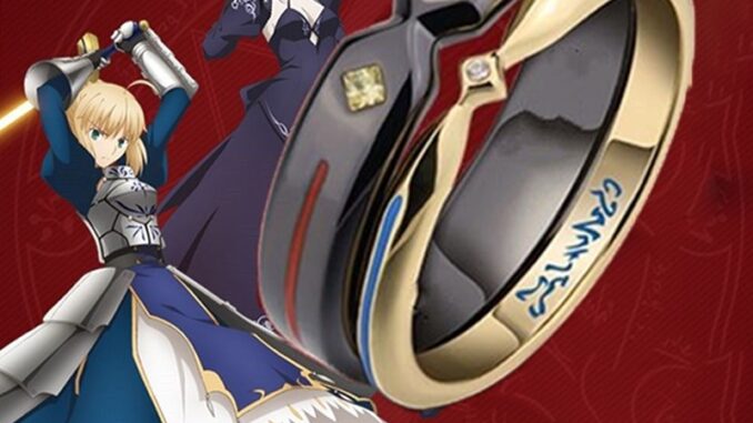 เครื่องประดับ แหวนคอสเพลย์ รูปเกมอนิเมะ Fate Ring Excalibur Alter เครื่องประดับ แหวนคอสเพลย์ รูปเกมอนิเมะ Fate Ring Excalibur Alter