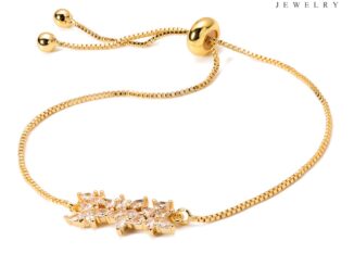 jewelry สร้อยข้อมือทอง 18K สร้อยข้อมือแฟชั่น สร้อยข้อมือผู้หญิง เครื่องประดับที่เรียบง่าย ของขวัญวันหยุด bg2066