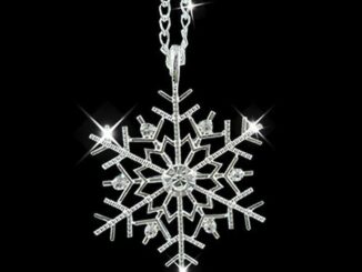 broadhappy สร้อยคอโซ่จี้ Rhinestone เงาเกล็ดหิมะเกล็ดหิมะคริสต์มาส สร้อยคอ minimal