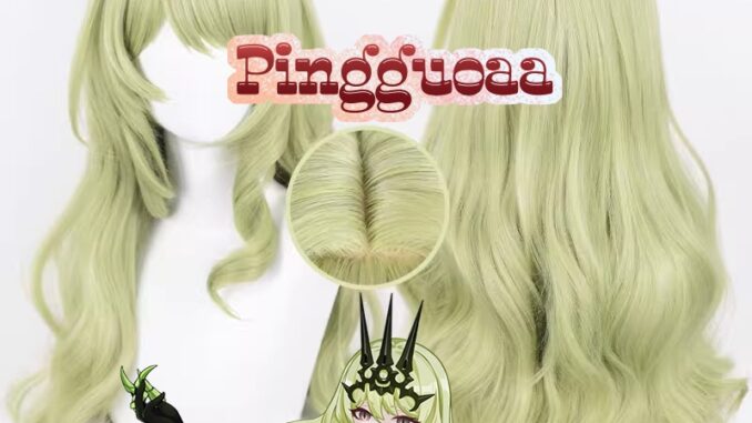 Honkai Impact 3rd Mobius Cosplay Wig 80cm Long Light Green Curly Heat Resistant Wigs