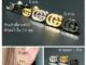 Y17 (1ข้าง) จิวปีกหู ก้าน 1.2 mm. ลาย GG Stainless Steel 316L จิวเพชร จิวเกาหลี  ต่างหูเกาหลี จิวปีกหูเพชร