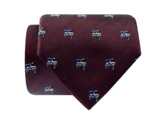 ANGELINO RUFOLO Necktie(NTM-TukTuk) เนคไทผ้าไหมทออิตาลี่ 100% คุณภาพเยี่ยม ดีไซน์ AR TukTuk สีเทา/เลือดหมู/กรมท่า