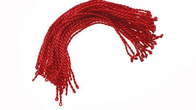 ☃☃ Fath สร้อยข้อมือเชือก สีแดง 50 ชิ้น ☃☃ Fath สร้อยข้อมือเชือก สีแดง 50 ชิ้น