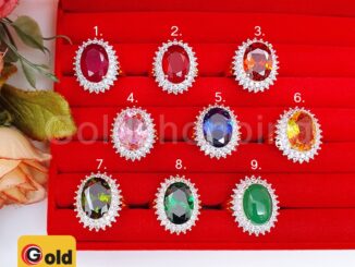 แหวนทองฝังพลอยล้อมเพชร ฟรีไซส์ (ปรับขนาดได้) เสริมบารมี ใส่ออกงานได้ แหวนพลอย แหวนเพชร ทองหุ้ม ทองชุบ งานสวยพร้อมส่ง