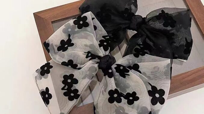 กิ๊บติดผมหางม้า ประดับโบว์ ลายดอกไม้ แฟชั่นแฟรี่ สําหรับผู้หญิง