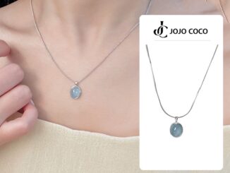 Jojo COCO สร้อยคอโซ่ จี้งู หินมูนสโตนธรรมชาติ สีเงิน สําหรับผู้หญิง