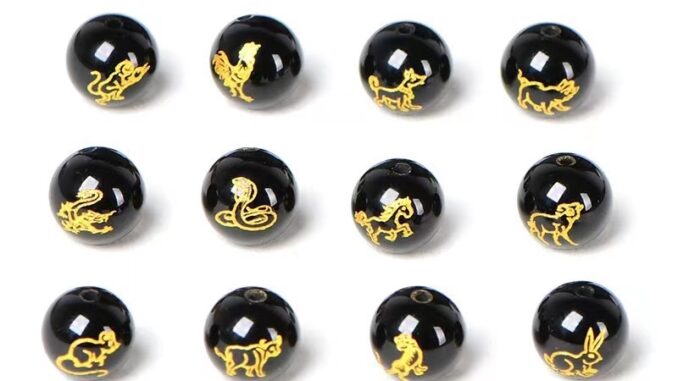 ลูกปัดคริสตัลควอตซ์ หินอาเกตธรรมชาติ สีดํา 12 ราศี 4A DIY ลูกปัดคริสตัลควอตซ์ หินอาเกตธรรมชาติ สีดํา 12 ราศี 4A DIY