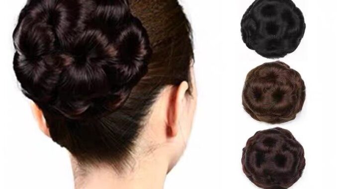 กิูเลียผมสังเคราะห์ต่อผมมวยโดนัท Chignon Updo ชิ้นวิกผมสังเคราะห์ธรรมชาติของผู้หญิง