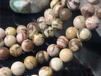 ลูกปัดหินธรรมชาติ ลายม้าลายแอฟริกา ขนาด 4-12 มม. สําหรับทําเครื่องประดับ DIY