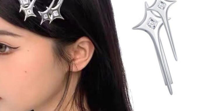 Arin กิ๊บติดผมโลหะ รูปดาวน่ารัก สีเงิน สําหรับงานแต่งงาน