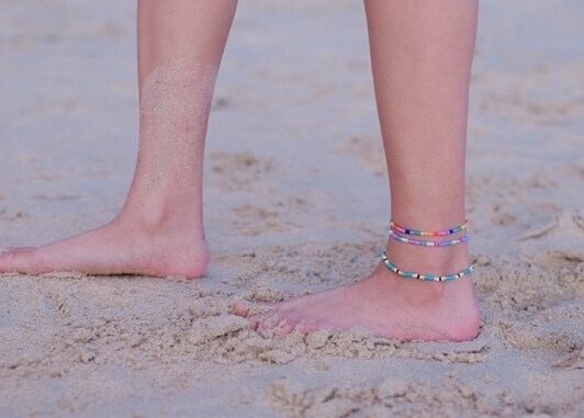 [พร้อมส่ง] สั่งความยาวได้ สร้อยข้อเท้า สร้อยข้อเท้าลูกปัด กำไลข้อเท้า anklet ไอเทมไปทะเล