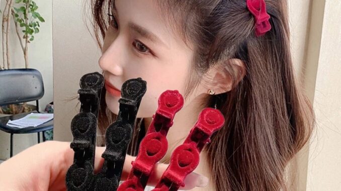 กิ๊บติดผม ปากเป็ด ผ้ากํามะหยี่ น่ารัก สไตล์เกาหลี สําหรับผู้หญิง