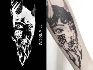 【Mars Tattoo】ใหม่ สติกเกอร์รอยสักชั่วคราว ลายอะนิเมะญี่ปุ่น กึ่งถาวร 2 สัปดาห์ ติดทนนาน D107