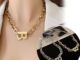 ฮิปฮอป พังก์ พังก์ สร้อยคอโซ่ หรูหรา ออกแบบตัวอักษร B Charm สร้อยคอโช้คเกอร์ สีทอง โกธิค เครื่องประดับสําหรับผู้หญิง ปาร์ตี้