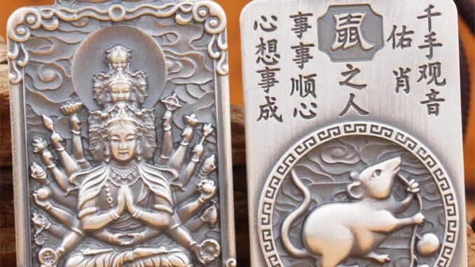 สร้อยคอเงินแท้ เกรด 999 พร้อมจี้รูปราศีพระพุทธรูป สําหรับผู้ชาย