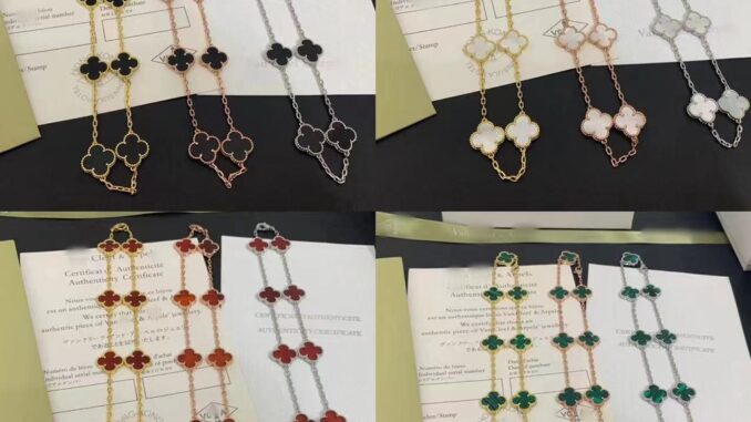 สร้อยคอโคลเวอร์สี่แฉก สิบดอกไม้ คลาสสิก เครื่องประดับ อุปกรณ์เสริม สร้อยคอโคลเวอร์สี่แฉก สิบดอกไม้ คลาสสิก เครื่องประดับ อุปกรณ์เสริม