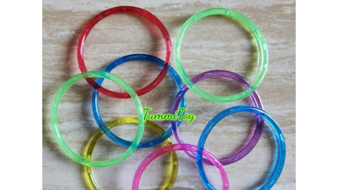 กำไลพลาสติกสีใส คละสี บรรจุ 100กรัม และ500กรัม ราคาถูก