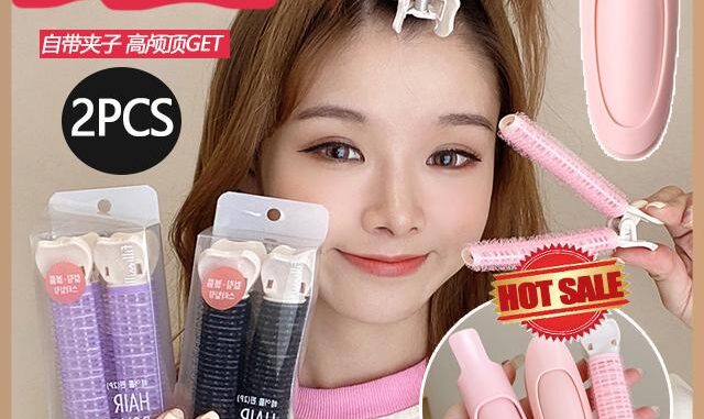 Ice- 2 ชิ้น เกาหลี เครื่องม้วนผม รากผม ฟู กิ๊บติดผม สาว ดัดผม ท่ออากาศ เรียบ จัดแต่งทรงผม คลิป