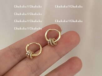 ต่างหูวงกลม เรขาคณิต สีทอง ขนาดเล็ก เข้ากับทุกการแต่งกาย แบบเรียบง่าย สไตล์เกาหลี