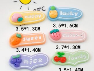 [2 #] Jibbitz Crocs กิ๊บติดผม รูปผลไม้ เชอร์รี่ หัวใจ แบบยาว แวววาว DIY อุปกรณ์เสริม สําหรับเด็ก QP