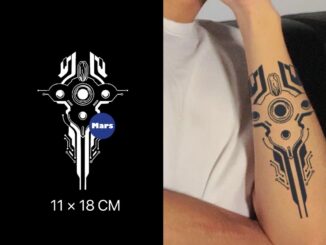 【Mars Tattoo】ใหม่ สติกเกอร์รอยสักชั่วคราว ลายหุ่นยนต์ กึ่งถาวร 2 สัปดาห์ ติดทนนาน สําหรับสักชั่วคราว D239
