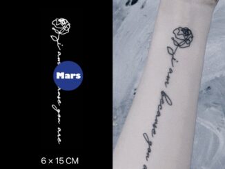 【Mars Tattoo】ใหม่ สติกเกอร์รอยสักชั่วคราว ลายดอกไม้ กึ่งถาวร 2 สัปดาห์ ติดทนนาน C007