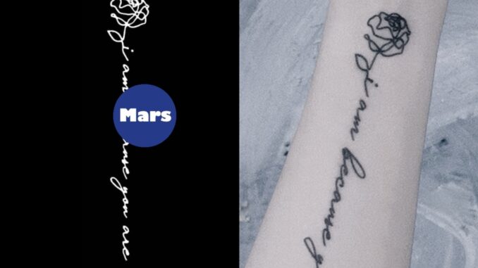 【Mars Tattoo】ใหม่ สติกเกอร์รอยสักชั่วคราว ลายดอกไม้ กึ่งถาวร 2 สัปดาห์ ติดทนนาน C007