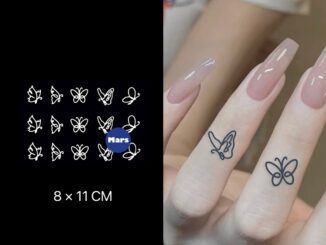 【Mars Tattoo】ใหม่ สติกเกอร์รอยสักชั่วคราว ลายผีเสื้อ กึ่งถาวร ผีเสื้อ สไตล์เกาหลี ติดทนนาน 2 สัปดาห์ X053