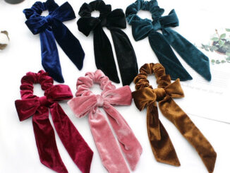 พร้อมส่ง  N-24 NEWยางมัดผม+โบว์ผูกผมกำมะหยี่ ยางรัดผมผ้ากํามะหยี่ โบว์ผูกผมกำมะหยี่ โบว์แฟชั่นสไตล์เกาหลีสําหรับผู้หญิง