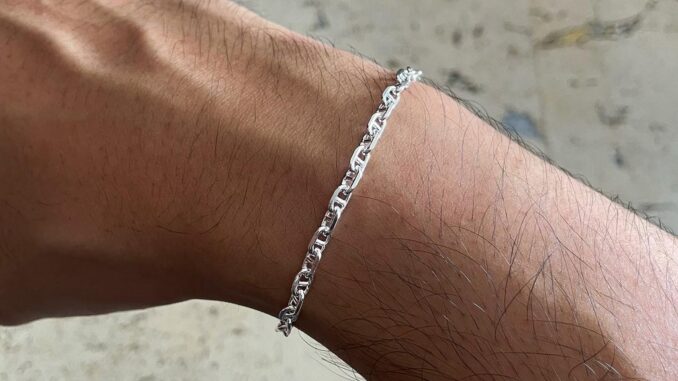 Marbella.bkk กำไลข้อมือ สร้อยข้อมือ เงินแท้ แบบโซ่  รุ่น Emily  (unisex)
