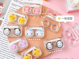 SANRIO ใหม่ กล่องคอนแทคเลนส์เรซิ่น ลายการ์ตูนซานริโอ้ 3D แวววาว แบบพกพา แฟชั่น 2024