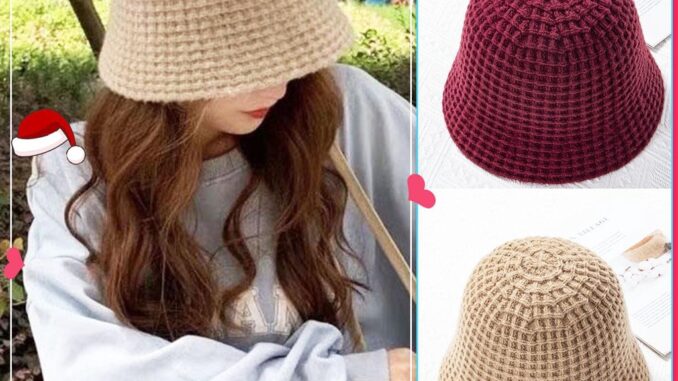 mimi&didi หมวกบักเก็ตสีแดงตรวจสอบการถักผู้หญิง หมวกไหมพรมน่ารักฤดูใบไม้ร่วงแฟชั่น กอุ่น ย้อนยุค สไตล์เกาหลีมากๆ#E512
