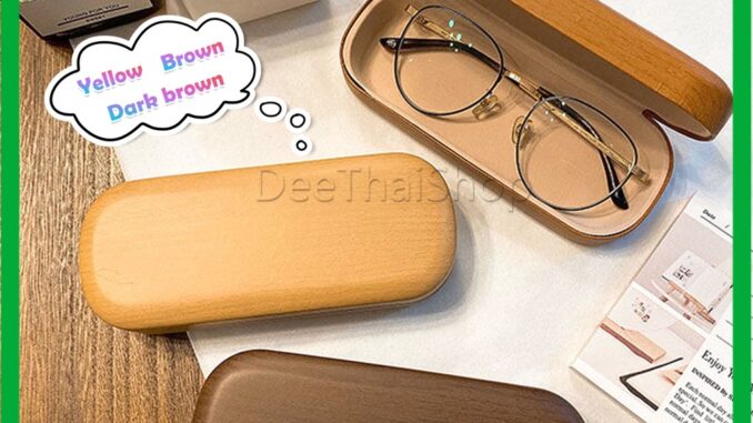 DeeThai กล่องใส่แว่น ลายไม้ สไตล์คลาสสิค 3 สี กล่องแว่นกันแดด Glasses case