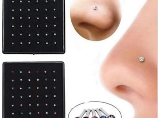 จิวจมูก สเตนเลส สีแคนดี้ เครื่องประดับร่างกาย ต่างหู พลอยเทียม 36 ชิ้น/แพ็ค