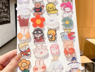 เข็มกลัดอะคริลิค รูปการ์ตูนหมี กระต่าย ดอกไม้น่ารัก สไตล์ญี่ปุ่น เครื่องประดับ สําหรับผู้หญิง